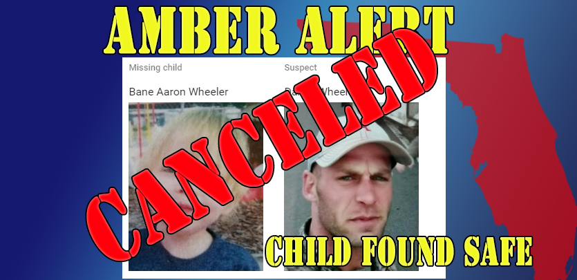 Amber Alert Canceled for Florida 2 yr old Child