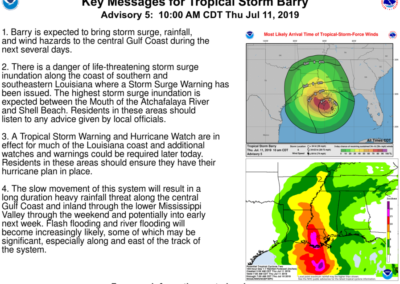 NHC key messages Barry 7_11_19