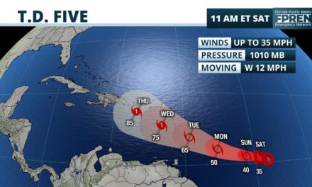 Tropical Depression Five forms in Atlantic