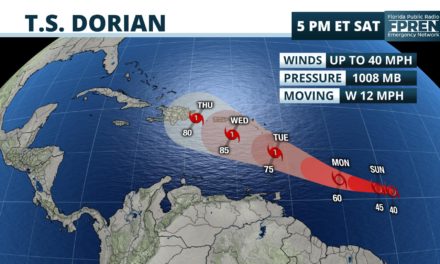 Tropical Storm Dorian Forms in Atlantic