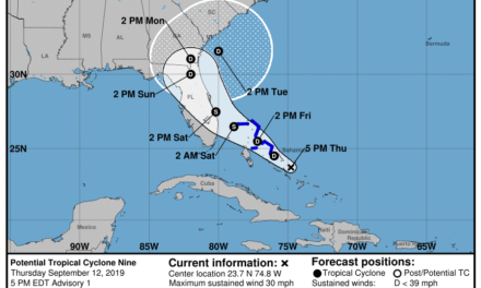 Potential Tropical Cyclone Nine forming