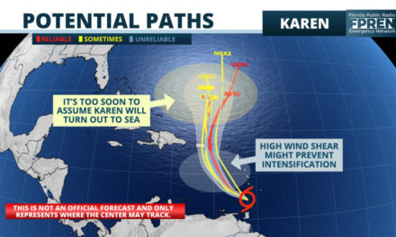 Tropical Storm Karen Forms in Southern Windward Islands