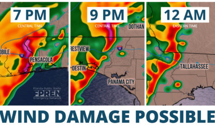 Wind Damage Possible in Florida Panhandle Monday Evening