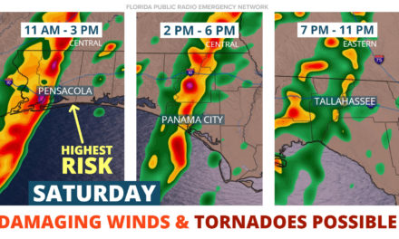 Updated Arrival Times of Saturday’s Squall Line