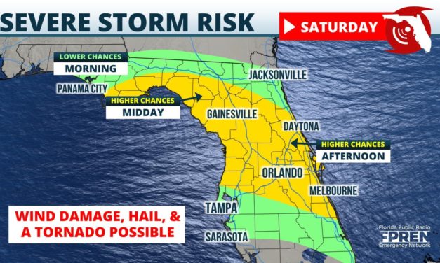 A Stormy Saturday is Becoming More Likely Across Central and North Florida