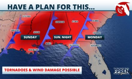 Dangerous Tornado Risk in Florida Panhandle Sunday Night