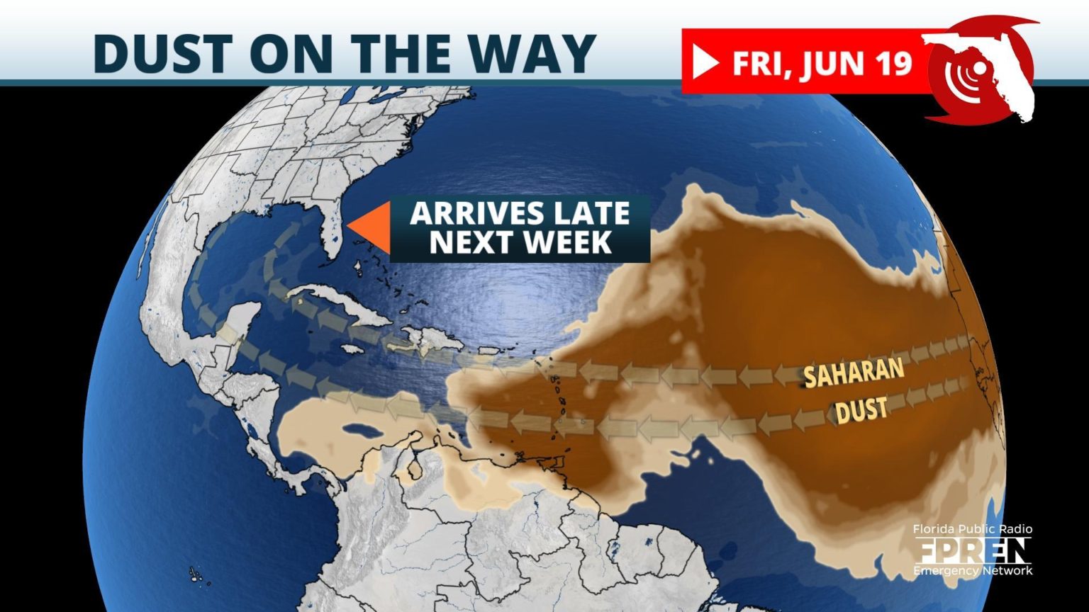 Saharan Dust is on the Way to Florida Next Week WKGC Public Radio