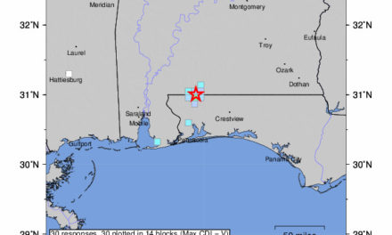 M 3.8 Earthquake Occurred Along Florida/Alabama Border after 10am