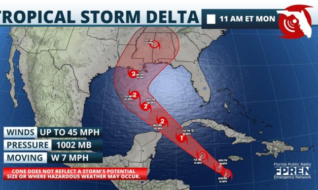 Delta Forms in the Caribbean and Likely to Intensify Quickly As It Enters the Gulf