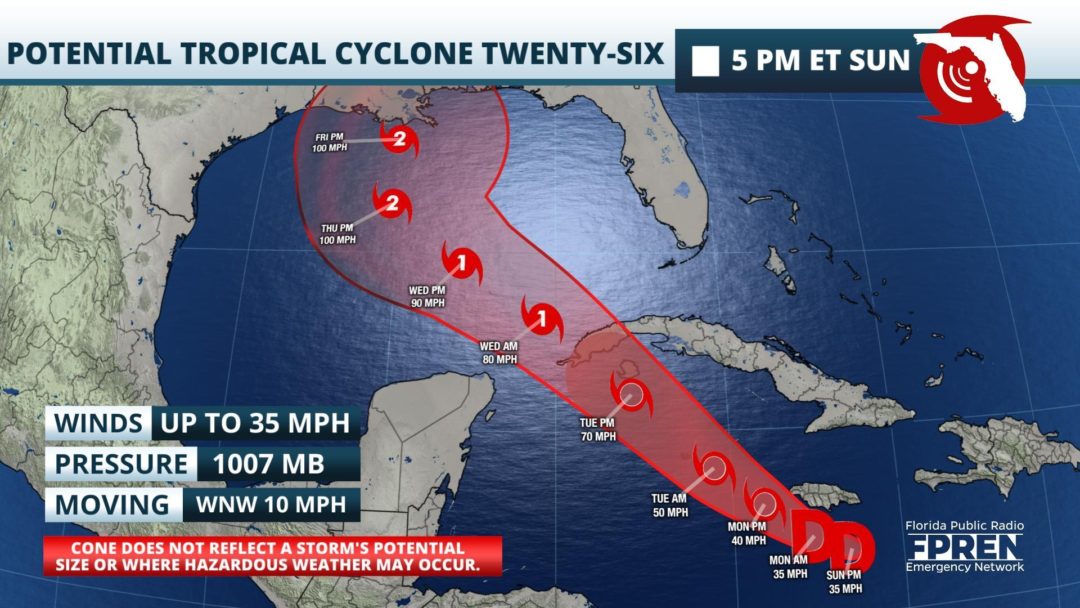 Potential Tropical Cyclone 26 Forming In The Central Caribbean - 90.7 ...