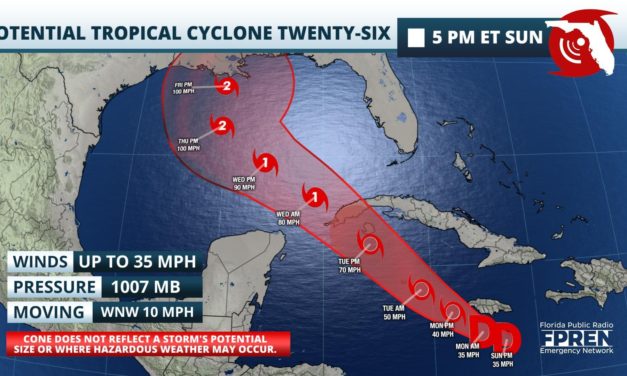 Potential Tropical Cyclone 26 Forming In The Central Caribbean