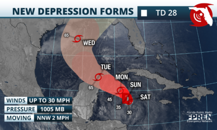 A New Tropical Depression has Formed over the Northwest Caribbean