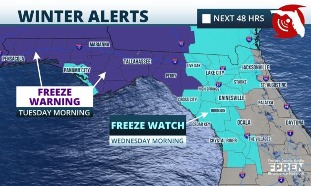 First Freeze Of Winter Expected Tonight in Florida Panhandle