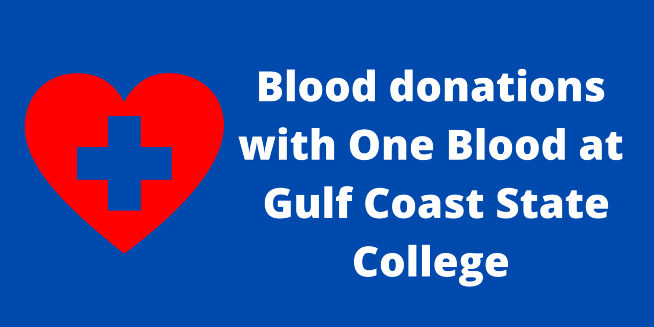 The Big Red Bus for One Blood will be at Gulf Coast State College for Blood Donations