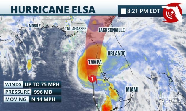 Elsa Becomes a Hurricane (Again) Southwest of Tampa Bay