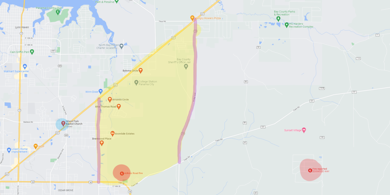 Evacuations Ordered Near Transmitter Road, Highway 231 & Star Ave Due to Active Wildfires