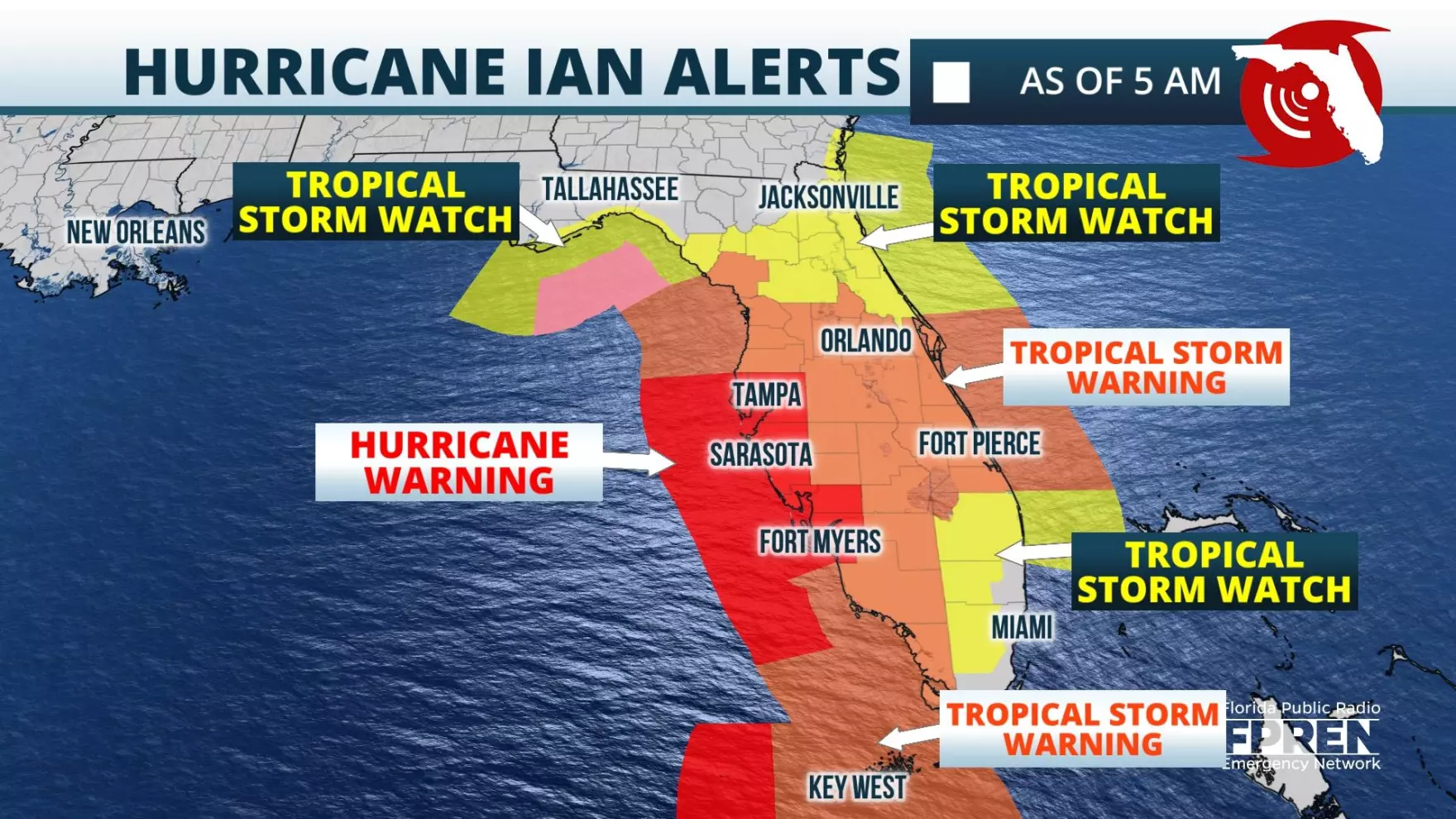 Hurricane Ian will hit Florida as a major storm, forecasters say : NPR