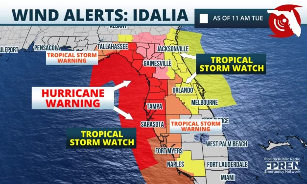 Current Watches, Warnings, Evacuations and Closures for Florida Counties as Idalia Closes In