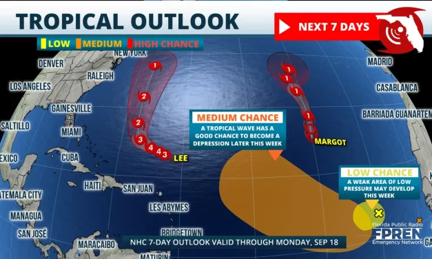 Tropics Update, Lee Expected to Remain Away from Southeast Coast