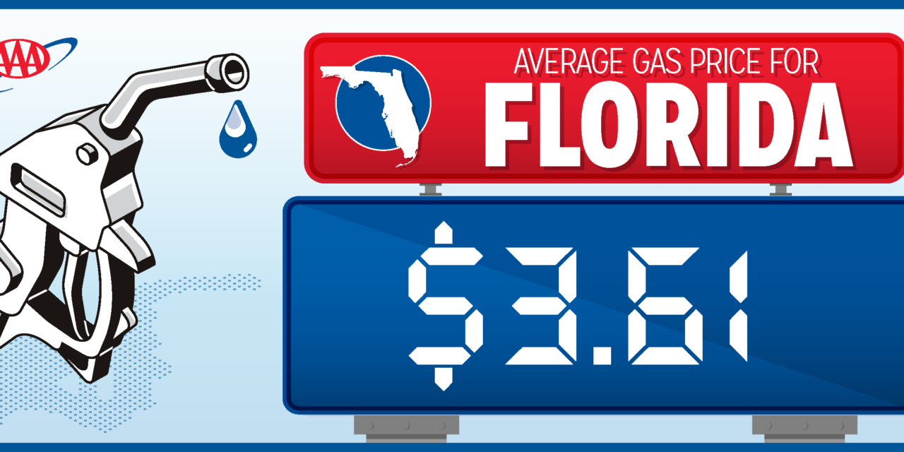 AAA: FLORIDA GAS PRICES DROP AGAIN; DOWN 24 CENTS SINCE MID-AUGUST