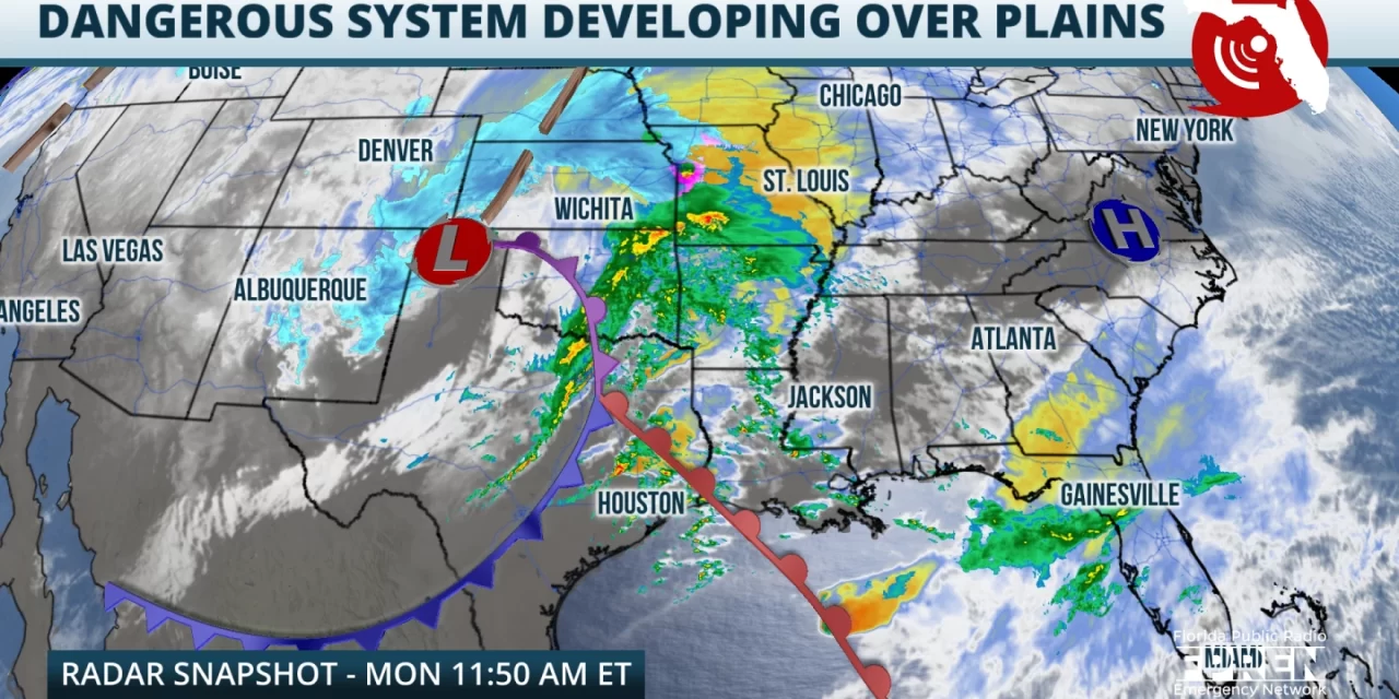 Dangerous thunderstorms to impact the state Monday night and Tuesday