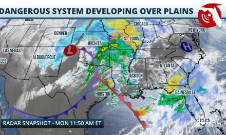 Dangerous thunderstorms to impact the state Monday night and Tuesday